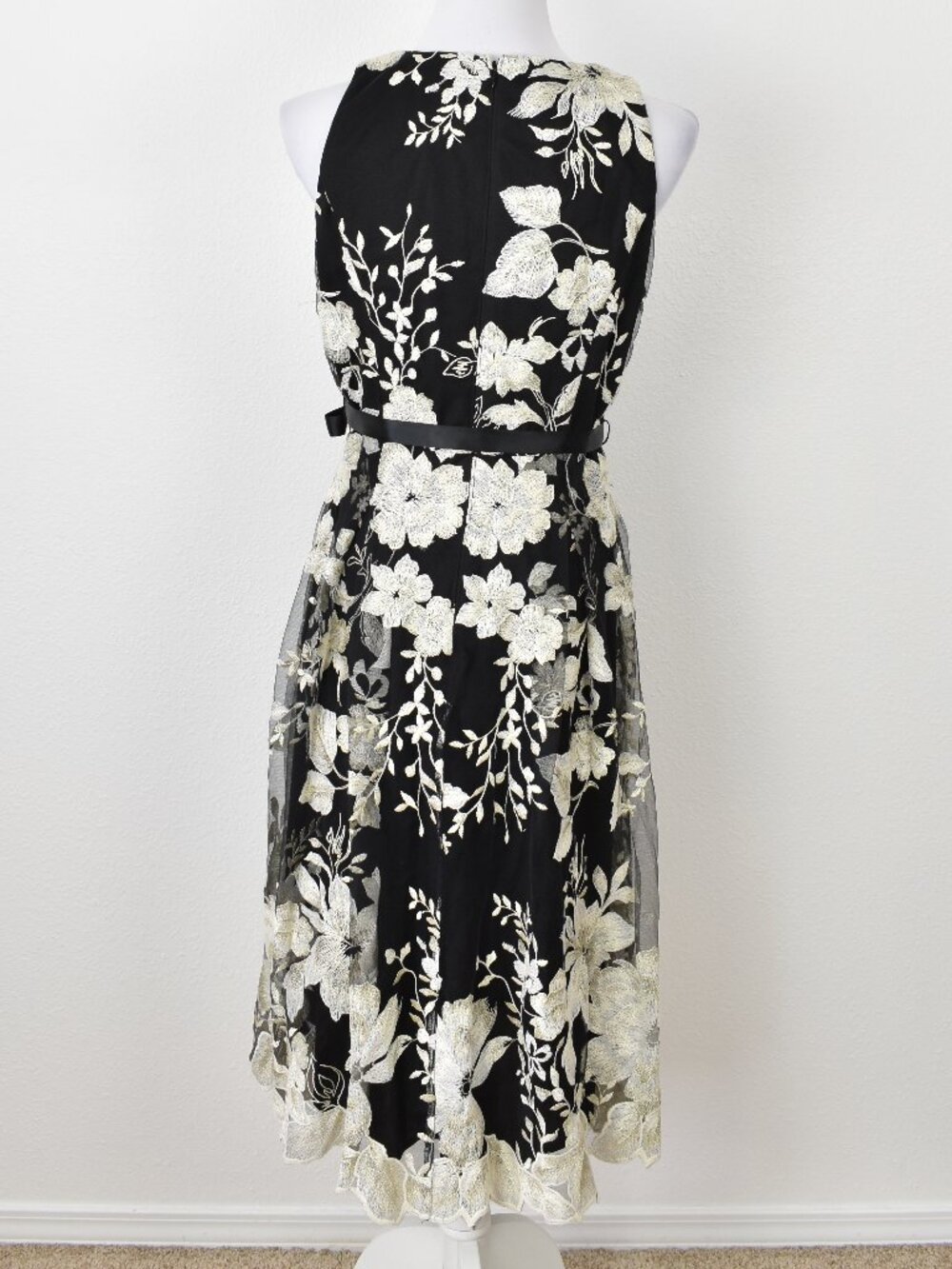 Alex Evenings Floral Embroidered Formal Midi Dress - 8p - Picture 4 of 12